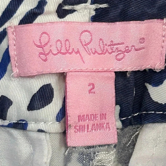 Lilly Pulitzer Callahan Chino Pants in Bright Navy Tons of Fun Ikat - Picture 6 of 8